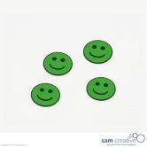 Smiley magnétique :-) 50 mm vert 25 pcs.