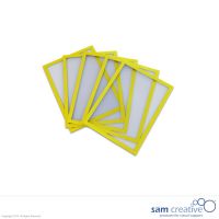Pochettes magnétiques jaune A5, set de 5 pièces
