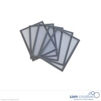 Pochettes magnétiques gris A5, set de 5 pièces
