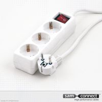 3-voudige Classic stekkerdoos 3 m, wit