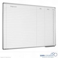 Tableau blanc planning de tâches 120x150 cm