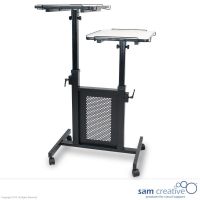 Table pour vidéoprojecteur double plateau