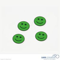 Smiley magnétique :-) 50 mm vert 25 pcs.