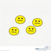 Smiley magnétique :-| 50 mm jaune 25 pcs.
