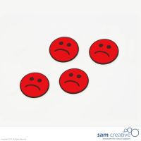 Smiley magnétique :-( 50 mm rouge 25 pcs.