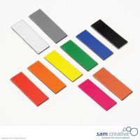 Symbole magnétique rectangulaire 1x4 cm rouge