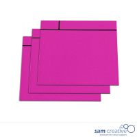 Cartes notifications magnétiques 10x10 cm rose