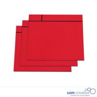 Cartes notifications magnétiques 10x10 cm rouge