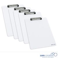 Tableau blanc porte-bloc A4 non imprimé (set 5x)