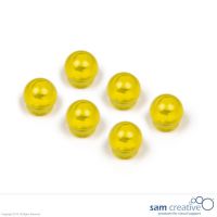 Aimants boule 15mm, jaunes