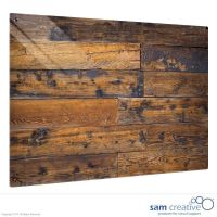 Tableau Ambiance Vieille clôture en bois 50x50 cm